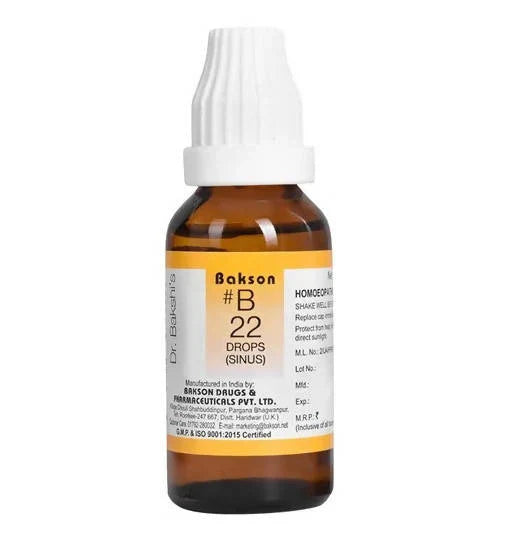 Bakson's Homeopathy B22 Sinus Drops - 30 ml