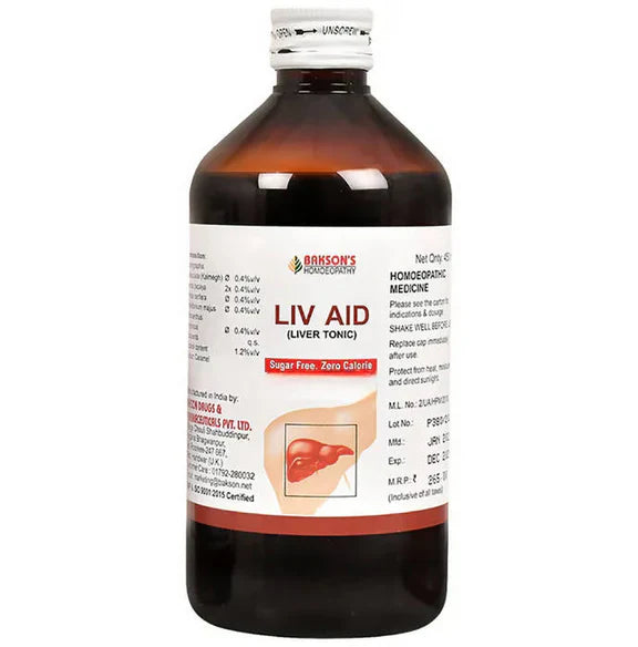 Bakson's Homeopathy Liv Aid Liver Tonic Sugar Free - 115 ml