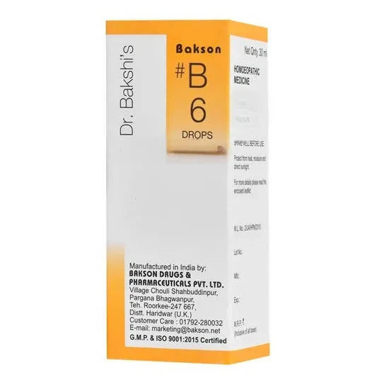 Bakson's Homeopathy B6 Drops - 30 ml