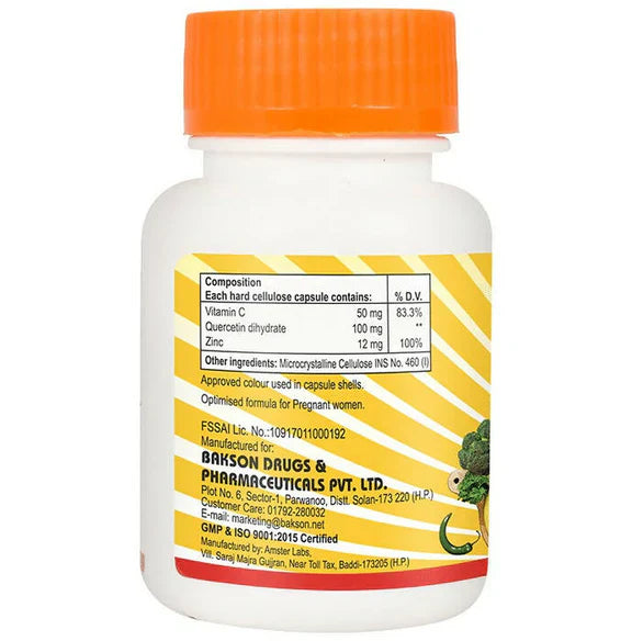 Bakson's Vitamin C Plus & Zinc Capsules - 30 caps