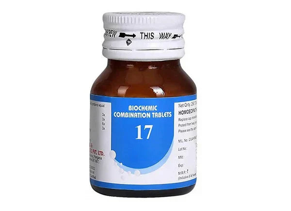 Bakson's Homeopathy Biochemic Combination 17 Tablets - 25 gm