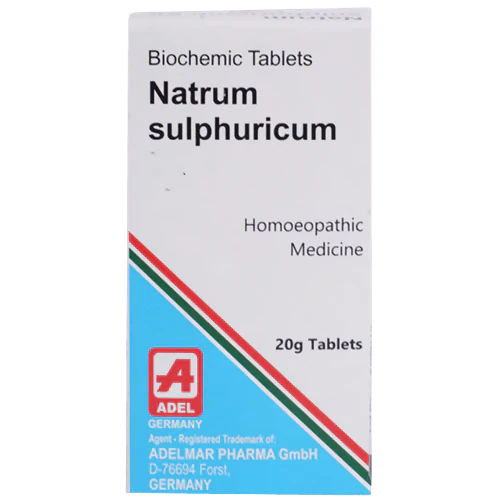 Adel Homeopathy Natrum Sulphuricum Biochemic Tablets - 20 gm - 6X