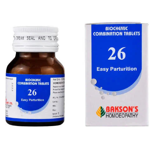 Bakson's Homeopathy Biochemic Combination 26 Tablets - 25 gm