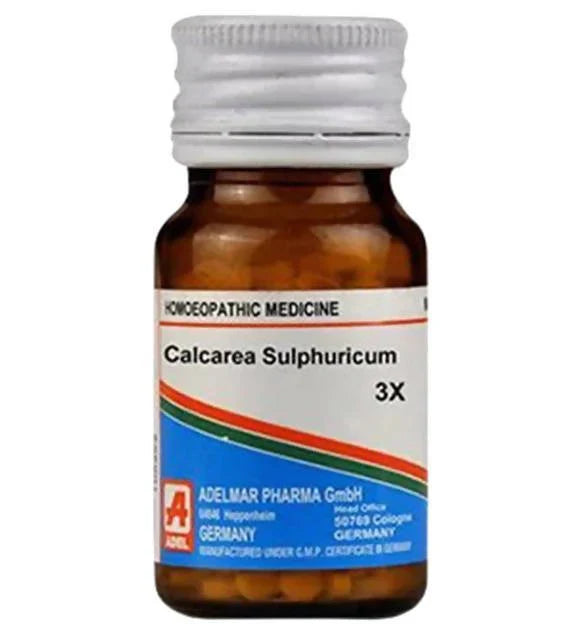 Adel Homeopathy Calcarea Sulphuricum Biochemic Tablets - 3X - 20 gm