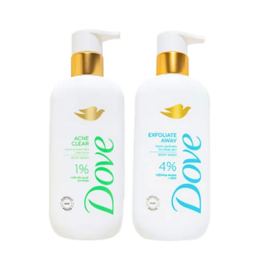 Dove Acne Clear + Exfoliate Away Serum Body Wash Combo - combo