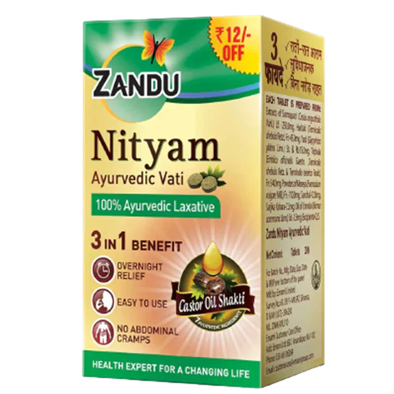 Zandu Nityam Tablets - 10 Tablets - Pack of 1